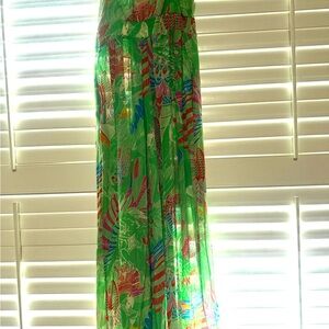 Tropical Green Maxi Dress